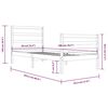 vidaXL Rama łóżka, lite drewno sosnowe, 90x200 cm