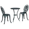 vidaXL Zestaw Bistro Ogrodowego 3 szt. Zielony Aluminium