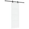 vidaXL Drzwi przesuwne biały i czarny 83 x 232 cm Lite drewno sosnowe
