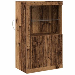 vidaXL Komoda LED 60,5 x 37 x 100 cm Drewno inżynieryjne Stare drewno