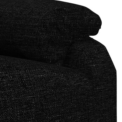 vidaXL Fotel rozkładany, czarny, obity tkaniną