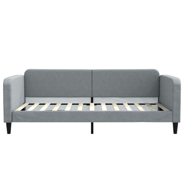vidaXL Sofa z funkcją spania, jasnoszara, 100x200 cm, obita tkaniną