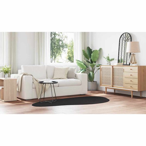 vidaXL Dywan HUARTE Czarny 100 x 200 cm Poliester