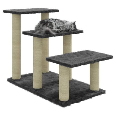 vidaXL Drapak dla kota ze słupkami sizalowymi, ciemnoszary, 50,5 cm