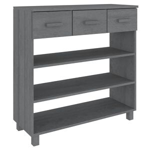 vidaXL Stolik konsolowy HAMAR, ciemnoszary, 90x35x90 cm, lita sosna