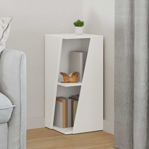 vidaXL P&oacute;łka boczna Biały 33 x 32 x 70,5 cm Materiał drewnopochodny