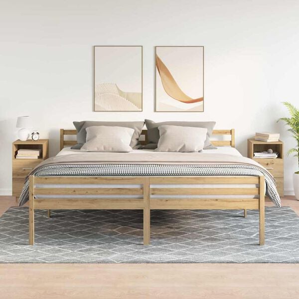 vidaXL Szafki nocne z 2 szufladami, 2 szt., dąb artisan, 36x36x68 cm