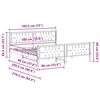 vidaXL Ramka ł&oacute;żka Ciemnoszary 180 x 200 cm Lite drewno sosnowe