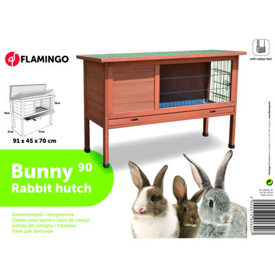 FLAMINGO Klatka dla królika Bunny 90, 91x45x70 cm, brązowa