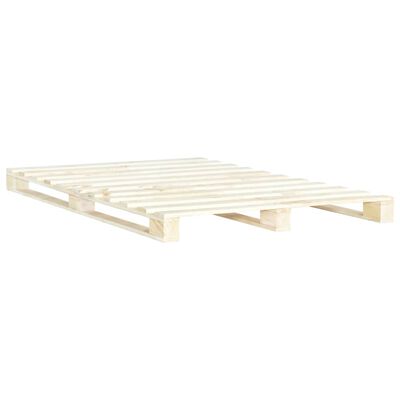 vidaXL Rama łóżka z palet, lite drewno sosnowe, 160 x 200 cm