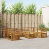 vidaXL Zestawy sof 10 pcs Naturalny Lite Drewno Akacji