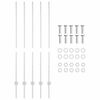 vidaXL Słupek ogrodzeniowy. 5 pcs Srebrny 140 cm Stal