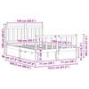 vidaXL Ramka łóżka 2 pcs Woskowy Brąz 150 x 200 cm Lite drewno sosnowe