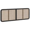 vidaXL Zagł&oacute;wek Z zagł&oacute;wkiem Czarny 160 x 55 x 3 cm rattan