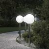 vidaXL Lampy słupkowe z czujnikiem i gniazdkiem 3 szt. 80 cm, stal nierdzewna IP44