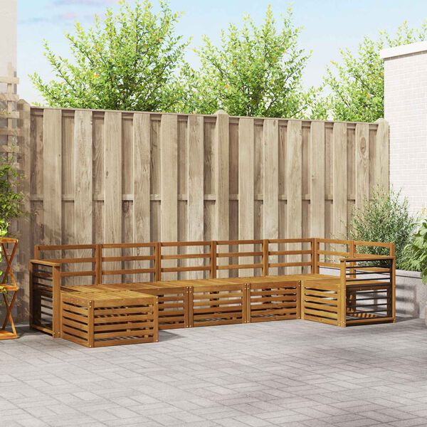 vidaXL Zestawy sof 7 pcs Naturalny Lite Drewno Akacji