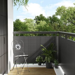vidaXL Parawan balkonowy, antracytowy, 300x80 cm, polirattan