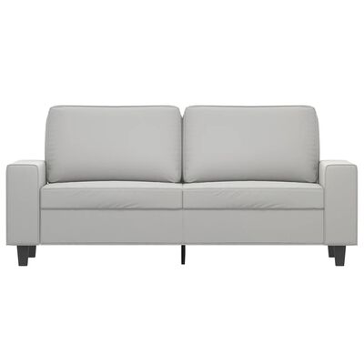 vidaXL Sofa 2-osobowa, jasnoszary, 140 cm, tapicerowana mikrofibrą