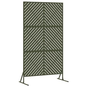 vidaXL Ekran prywatności 100 x 50 x 180 cm Stal Oliwkowy zielony