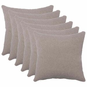 vidaXL Poszewka na poduszkę 6 pcs HEERLEN jasnoszary 30 x 30 cm Boucl&eacute;