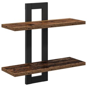 vidaXL P&oacute;łki wiszące Stare drewno 40 x 15 x 40 cm Drewno inżynieryjne