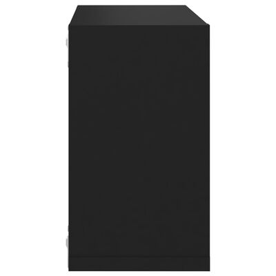 vidaXL Półki ścienne kostki, 4 szt., czarne, 26x15x26 cm