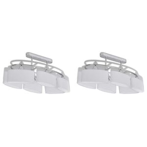 vidaXL Lampa sufitowa z kloszami elipsoidalnymi, 2 szt., E14