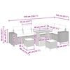 vidaXL Zestaw Sof na Ogr&oacute;d z poduszką 9 pcs Beżowy i jasnoszary