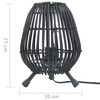 vidaXL Lampa stojąca, wiklinowa, czarna, 60 W, 20x27 cm, E27