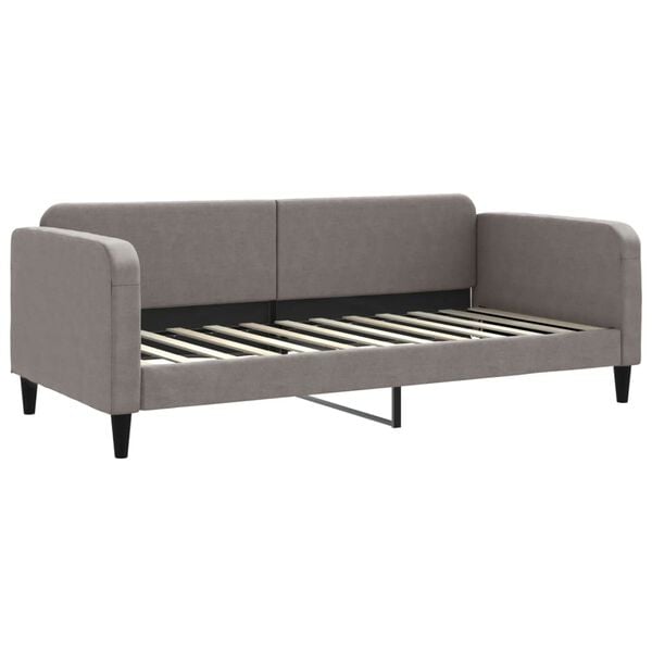vidaXL Sofa rozsuwana z szufladami, taupe, 90x200 cm, tkanina