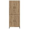 vidaXL Highboard Dąb rzemieślniczy 69,5 x 34 x 180 cm