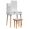 vidaXL Zestaw toaletki FAUSKE 4 pcs Biały 76 x 50 x 143 cm