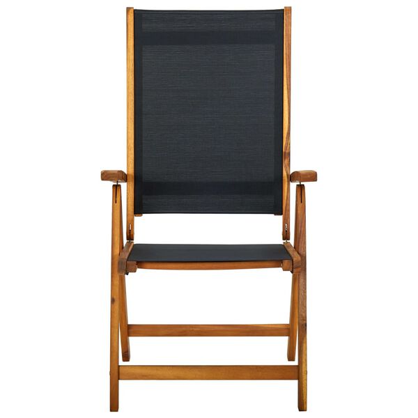 vidaXL Składane krzesła ogrodowe, 6 szt., drewno akacjowe i textilene