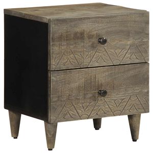 vidaXL Szafka nocna Jasnoszara 40x33x46 cm Drewno lite Mango