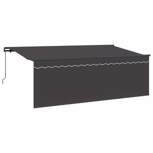 vidaXL Markiza wysuwana Antracyt 350 x 200 cm Poliester i aluminium