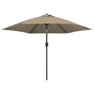 vidaXL Parasol ogrodowy na metalowym słupku, 300 cm, kolor taupe