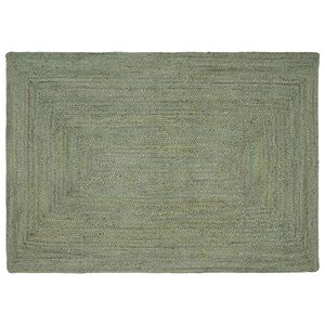 vidaXL Dywan strefowy Oliwkowy zielony 120 x 170 cm Juta