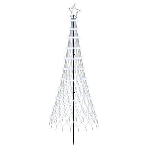 vidaXL Choinka świąteczna LED 180 cm 230 LED Zimna biel Żelazo Czarny