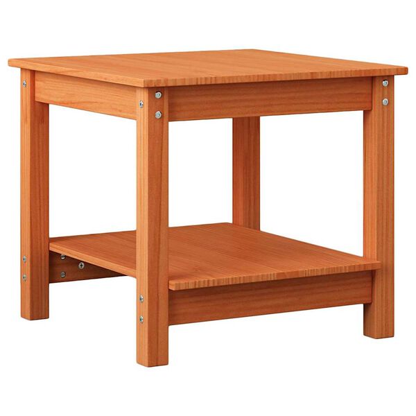 vidaXL Stolik kawowy Woskowy brąz 50 x 50 x 45 cm Lite drewno sosnowe