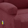 vidaXL Fotel uszak z funkcją masażu, winna czerwień, obity tkaniną