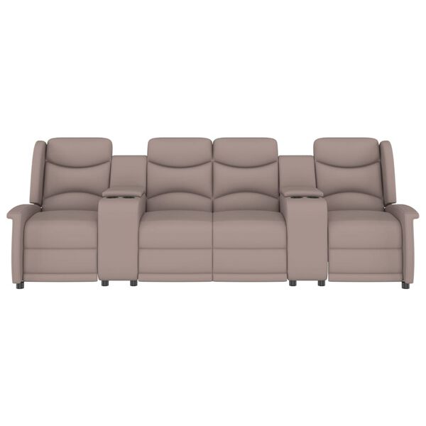 vidaXL Rozkładany fotel masujący z uchwytem, 4-os., taupe