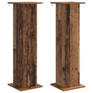 vidaXL Stojak na rośliny 2 szt. Stare drewno 30,5 x 30 x 100,5 cm