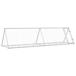 vidaXL Klatka dla kr&oacute;lika, srebrna, 400x105x91 cm, stal galwanizowana