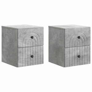 vidaXL Wisząca Szafka Nocna 2 pcs Betonowy szary 33 x 34,5 x 40 cm