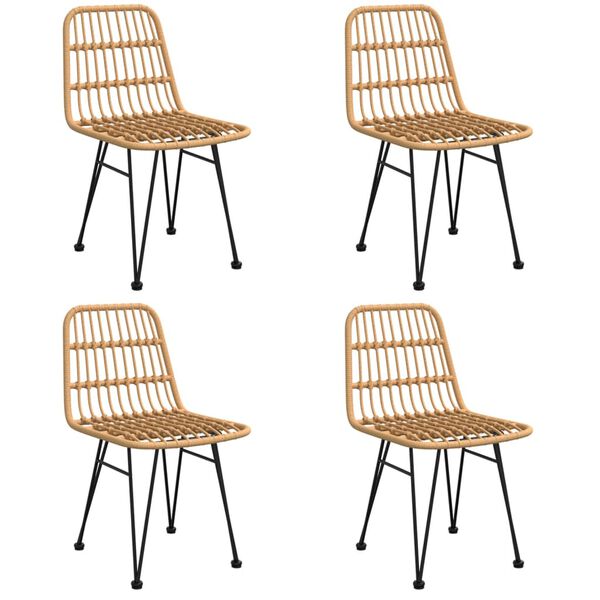 vidaXL 5-częściowy zestaw mebli ogrodowych, polirattan