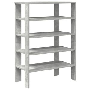 vidaXL P&oacute;łka na buty, szarość betonu, 61x32x87,5 cm