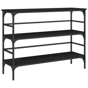 vidaXL Stolik konsolowy, czarny, 100x32x75 cm, materiał drewnopochodny
