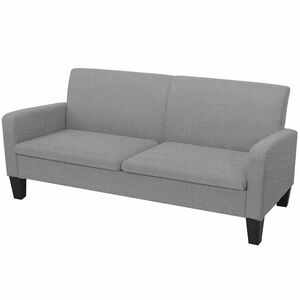 vidaXL Kanapa 3-osobowa, jasnoszara, 180 x 65 x 76 cm