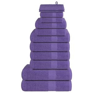 vidaXL 12-cz. zestaw ręcznik&oacute;w, FROGN, fioletowy, 360 g/m&sup2;