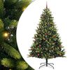vidaXL Sztuczna Choinka Składana na Święta 300 LED zielony 210 cm